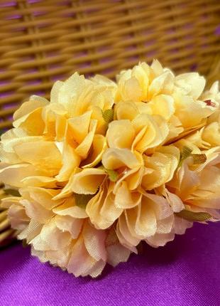 Хризантема, букет 6 цветков - облепиховый