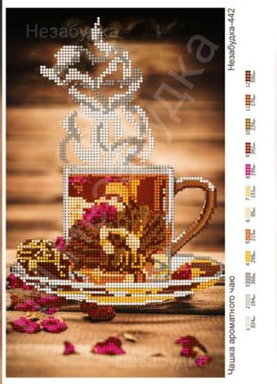 Схема для вышивки бисером - Чашка ароматного чая