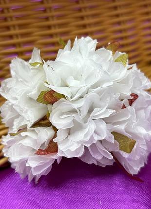 Хризантема, букет 6 цветков - белый