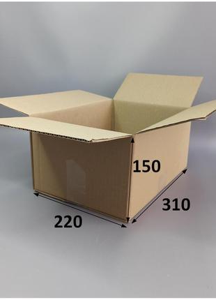 Картонная коробка четырехклапанная 310 х 220 х 150 мм бурый 10шт