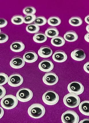 (10г) Подвижные глазки для игрушек Ø8мм - 200 шт