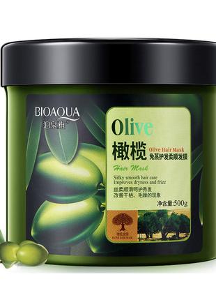 Маска для волос с оливковым маслом Bioaqua Olive Hair Mask, 500г