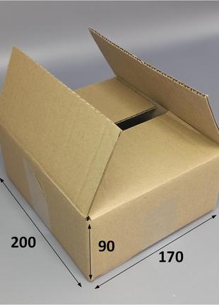 Картонная коробка четырехклапанная 200 х 170 х 90 мм бурый 10шт