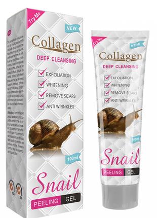 Пилинг-гель с муцином улитки Collagen Deep Cleansing Snail Pee...