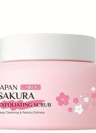 Cкраб для лица с экстрактом Сакуры Laikou Japan Sakura, 100г