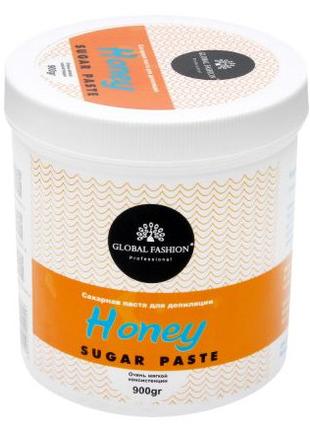 Сахарная паста для шугаринга Global Fashion 900 гр, Honey