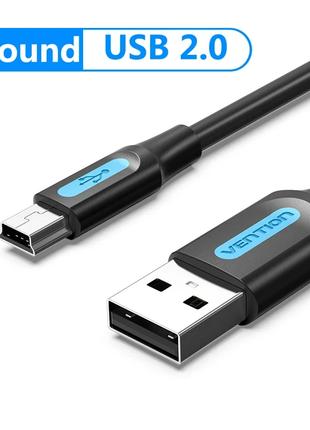 Кабель USB 2.0 - Mini USB 1 метр COG71 Черный. MiniUSB to USB....