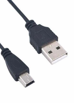 Кабель USB - Mini USB 1 метр QRT21 Черный. Шнур зарядка Mini U...