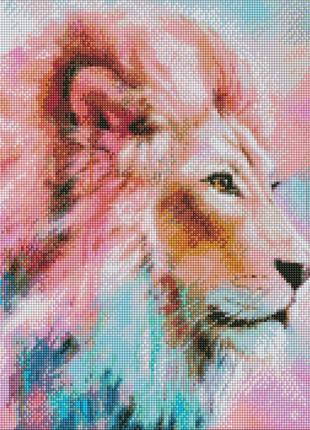 Алмазная мозаика "Розовый лев" ©Ira Volkova AMO7454 40х50 см