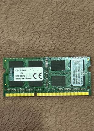 Пам’ять Kingston 4Gb So-DIMM PC3-8500 DDR3-1066 1.5v