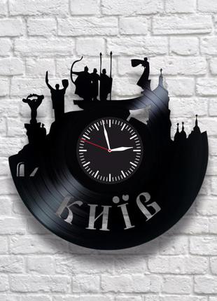 "киев" - настенные часы из виниловых пластинок. уникальный под...