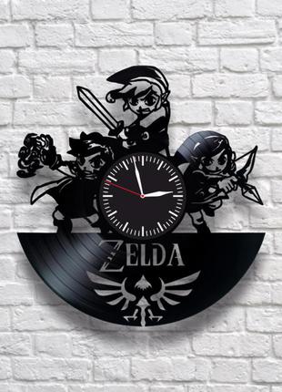"zelda" - настенные часы из виниловых пластинок. уникальный по...