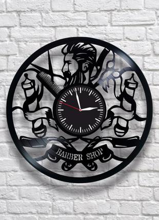 "парикмахер" - настенные часы из виниловых пластинок. уникальн...