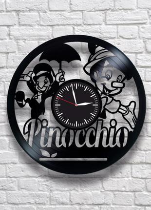 "пинокио pinocchio" - настенные часы из виниловых пластинок. у...