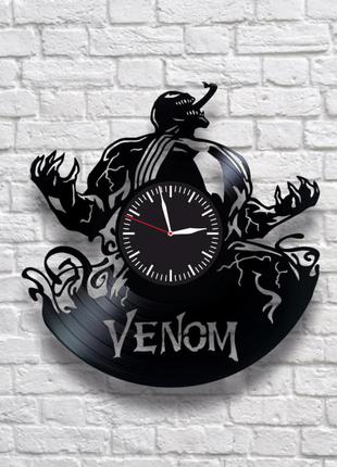 "venom" - настенные часы из виниловых пластинок. уникальный по...