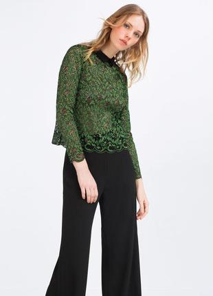 Zara кружевная блуза