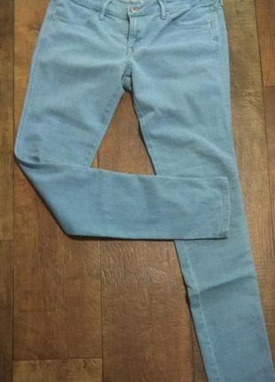Джинсы голубые скинни  штаны брюки женские 29 s m h&m