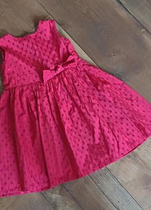 Платье нарядное сарафан красное 18-24м 92см