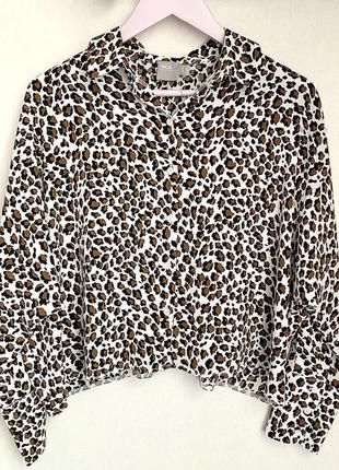 Рубашка oversize леопардовый принт