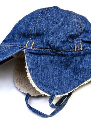 Зимняя джинсовая кепка h&m. возраст 9-12 мес.
