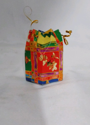 Коробка подарункова *Новорічна* у вигляді мішечка d=6 див. N900