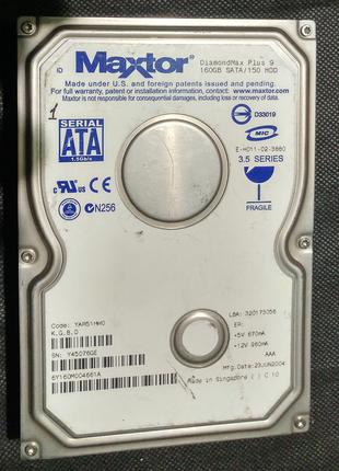 Рабочий жесткий диск Maxtor 6Y160M0 на 160Гб SATA II в хорошем