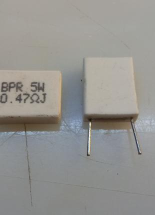 Неіндуктивні керамічні резистори 5 Вт 0.47 Ом.