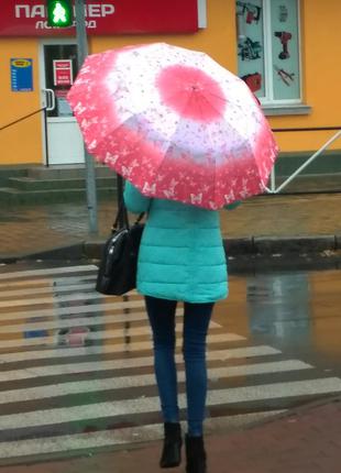 Парасолька напівавтомат парасолька жіночий шикарний.блискучий пар
