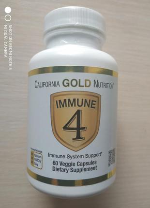 Immune 4 для зміцнення імунітету, вітамін C, D, селен, цинк, 60 ш