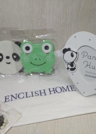 English Home рамка,брелок,панда,чашка,зеркало,кошелек,Luminarc...