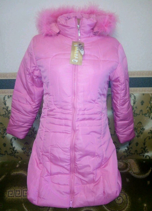 Пальто подростковое на девочку с капюшоном разные размеры  М ХХХL