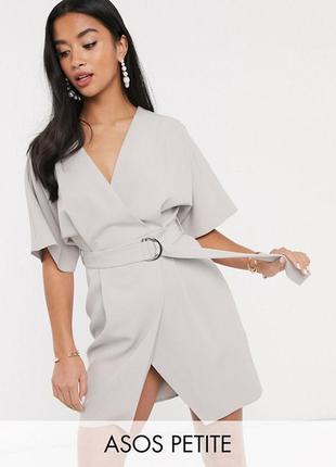 Сіра сукня з запахом asos xs-s.