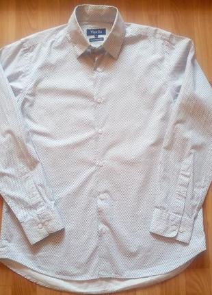 Мужская рубашка, чоловіча сорочка 100% коттон размер 50-52