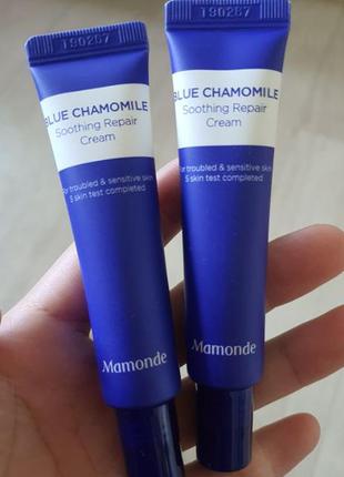 Успокаивающий крем mamonde blue chamomile soothing repair crea...