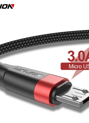 USLION P94C2 Micro USB Nylon кабель быстрой зарядки QC3.0 5V/3A 1