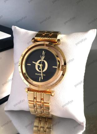 Стильные женские часы золотистого цвета, годинник