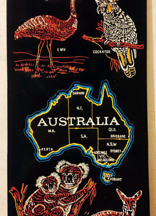 Австралія - Банер Оксамитовий Australia (Коала, Кенгуру), 1 метр