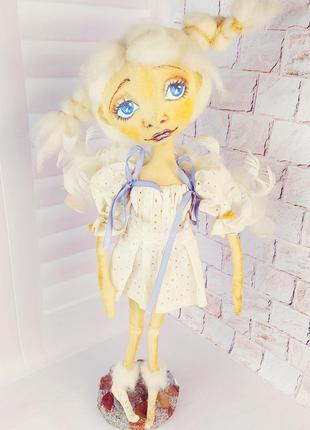Авторская текстильная кукла Блондинка-ангелочек.