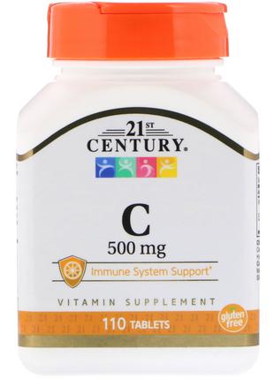 Вітамін С 500 мг, 110 таблеток 21st Century, США