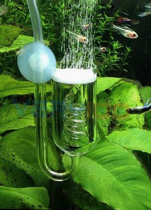 Распылитель СО2 диффузор спираль счетчик пузырей стекло керамика