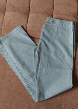 Летние, лёгкие брюки бирюзового цвета w30 l32