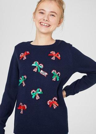 Рождественско-новогодний свитер c&a (германия) на 11-14 лет (р...