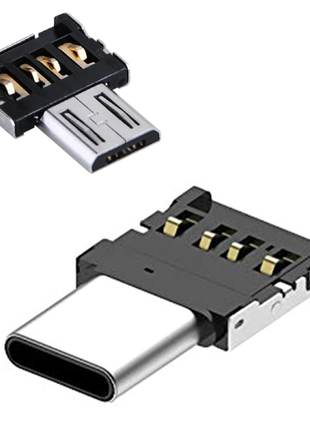 OTG адаптер (USB-А стандартный на Type-C/MicroUSB)