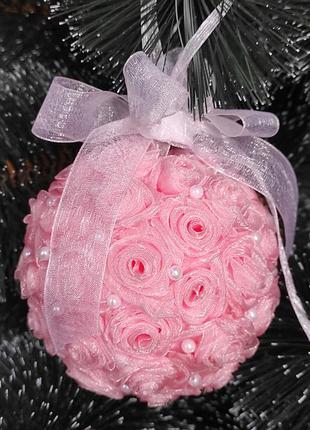 Новогодние шары розового цвета большие елочные шары шары на елку