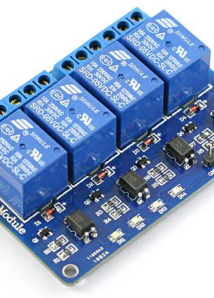 Модуль реле 4 канала 5V для Arduino, Pic, ARM