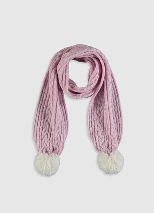 Новый теплый шарф, шарфик, бледно-розовый с люрексом, красивая...