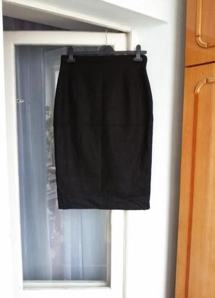 Классическая черная юбка карандаш christian dior / шерсть, каш...