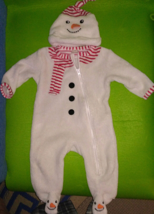 Снеговик костюм человечек бодик Smile