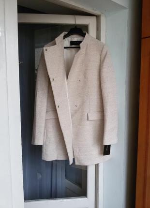 Новое стильное легкое пальто на запах / пиджак zara