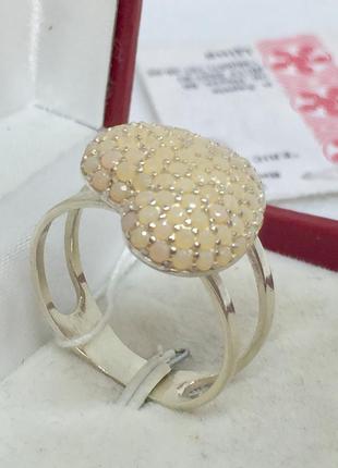 Новое красивое серебряное кольцо куб.цирконий серебро 925 пробы